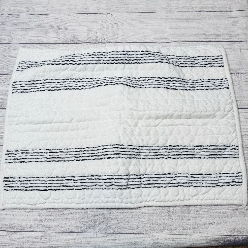 Pottery Barn‎ 100% Cotton Standard Pillow Sham Cover Classic White Black